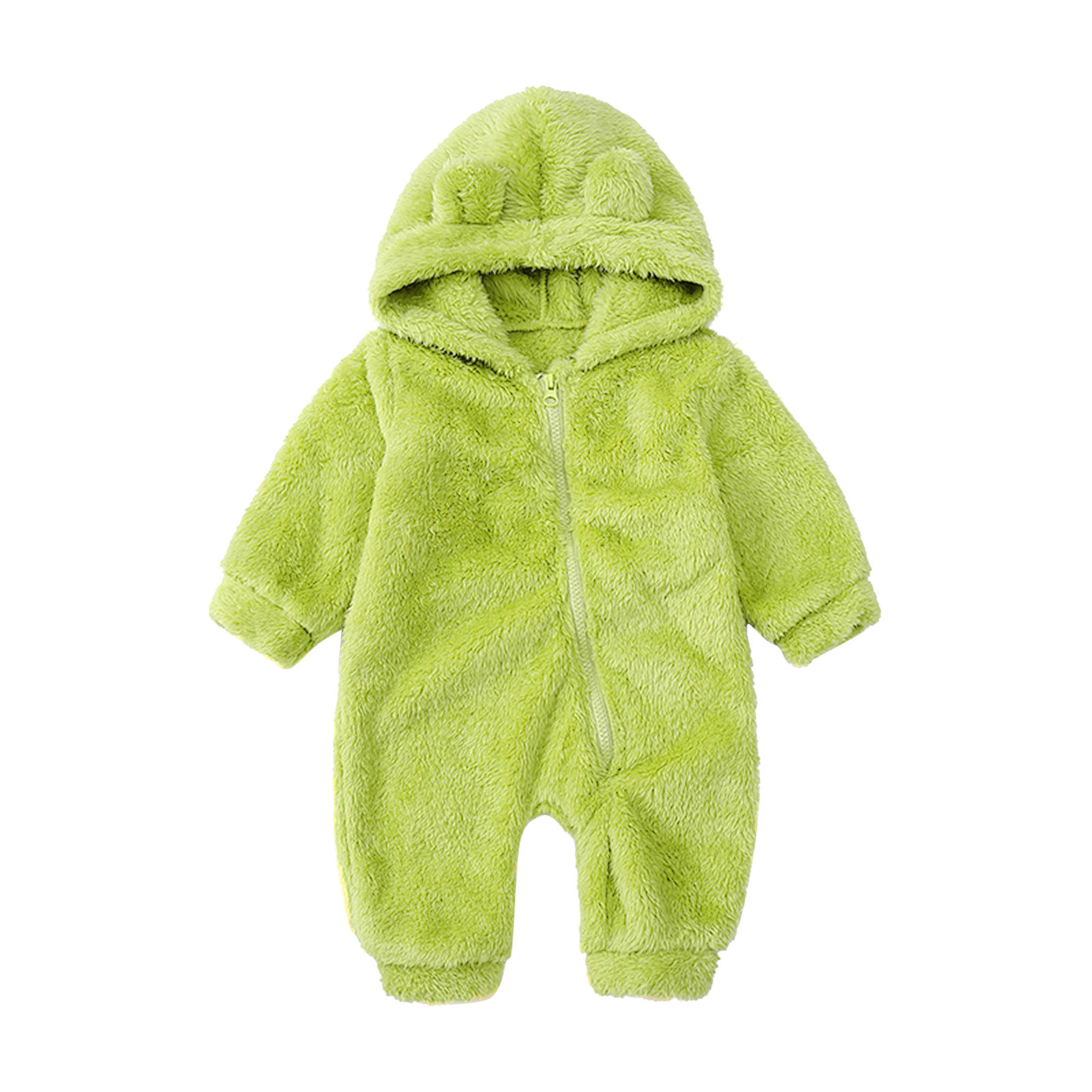 Icvfdpl Boys Girls Long Sleeve Jumpsuit Bear Ear Cute Fall Clothes Solid Color stylish Baby Daily Wear